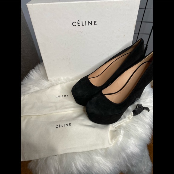 Celine suede platform pumps, NWB sz 10 - Picture 3 of 8